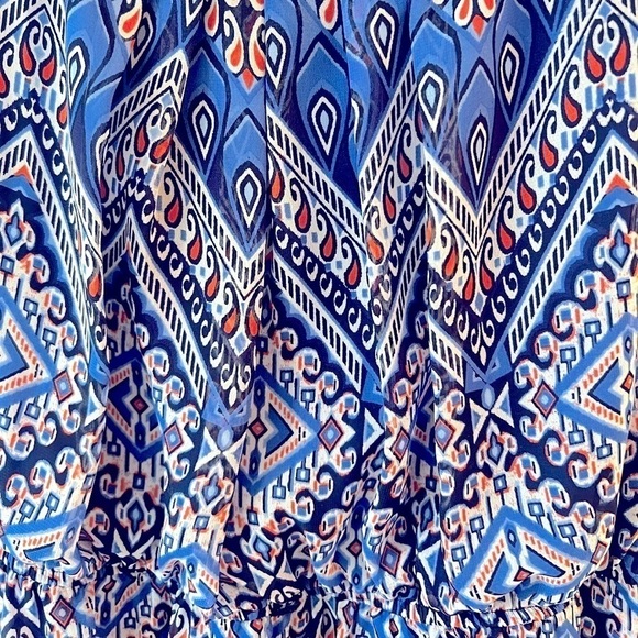 AB Studio Sleeveless Paisley and Geometric Print Dress Size M - Picture 4 of 4